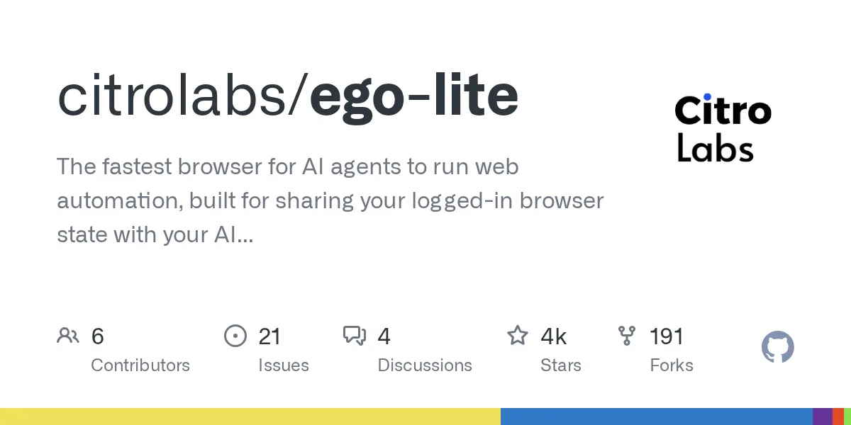 citrolabs/ego-lite: Trình duyệt nhanh cho AI agents thực hiện tự động web 1 citrolabs ego lite trinh duyet nhanh cho ai agents thuc hien tu dong web