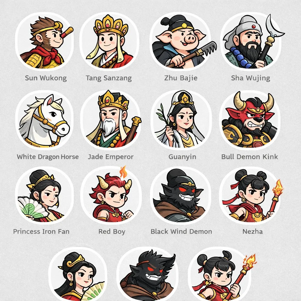 Lưới avatar nhân vật thần thoại