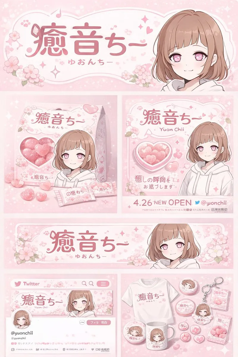 Bảng nhận diện thương hiệu & merchandise nhân vật anime