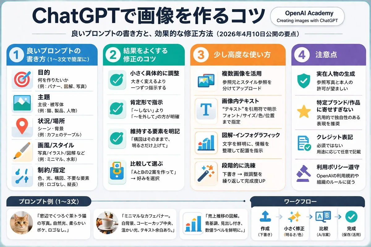 Infographic 4 Cột Hướng Dẫn Tạo Ảnh Bằng AI