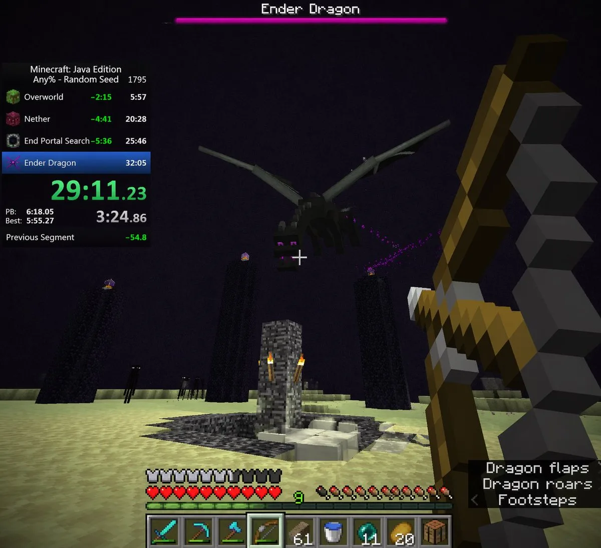 Ảnh chụp màn hình Speedrun Minecraft