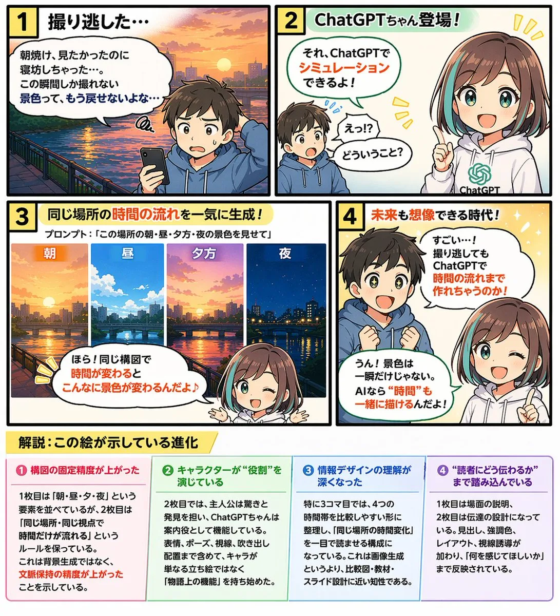 Manga giáo dục 4 khung kèm Infographic