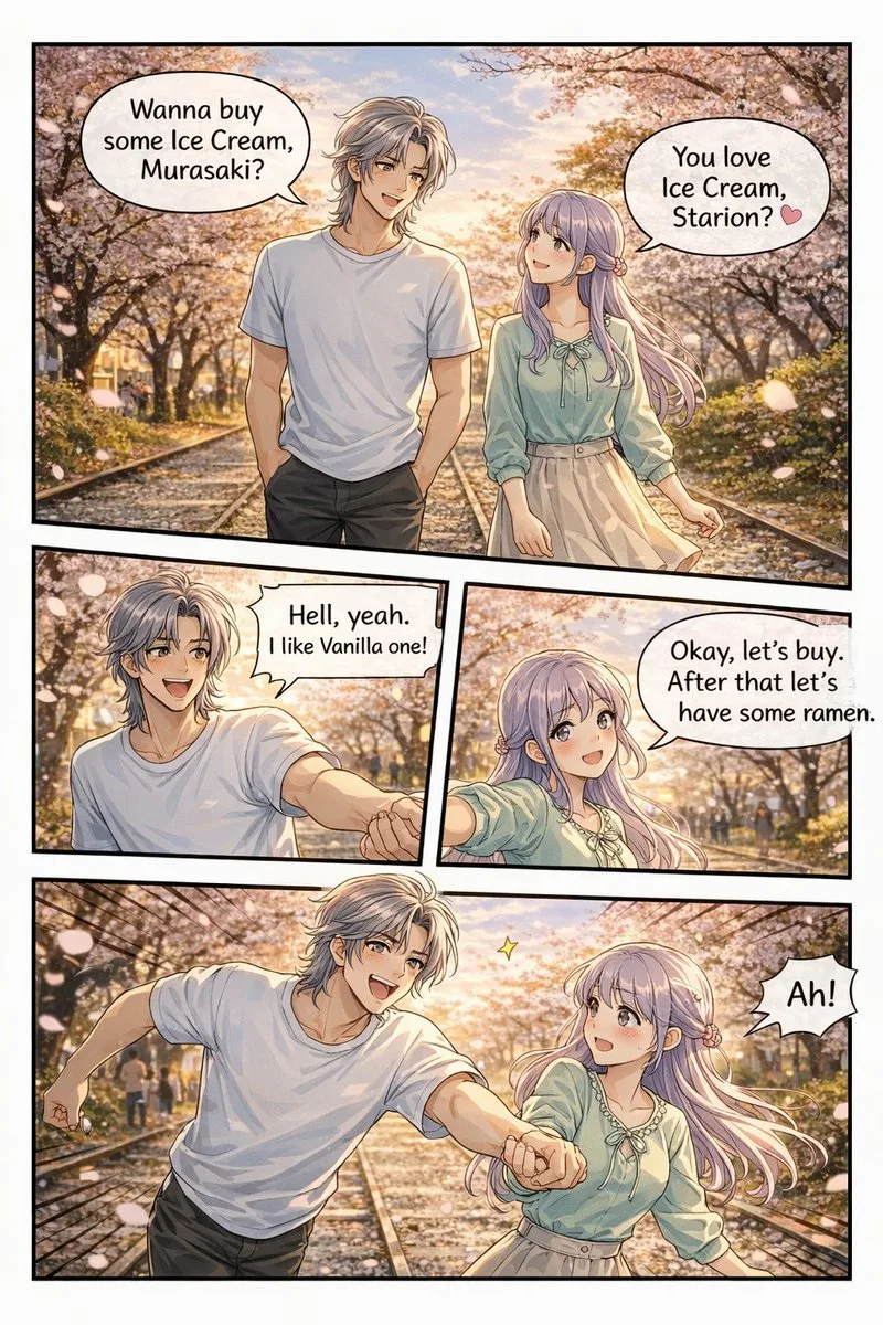 Truyện tranh anime tình cảm 4 khung