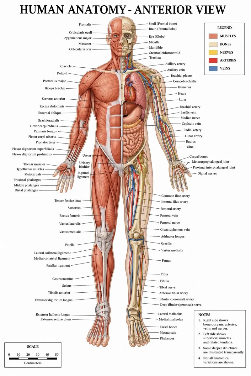 Áp Phích Infographic Giải Phẫu Y Khoa Chi Tiết