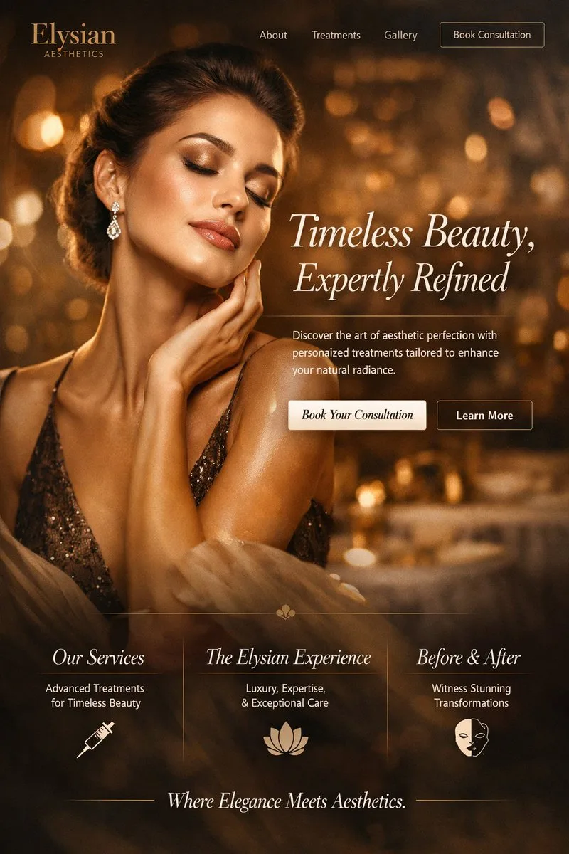 Mockup website thẩm mỹ viện cao cấp