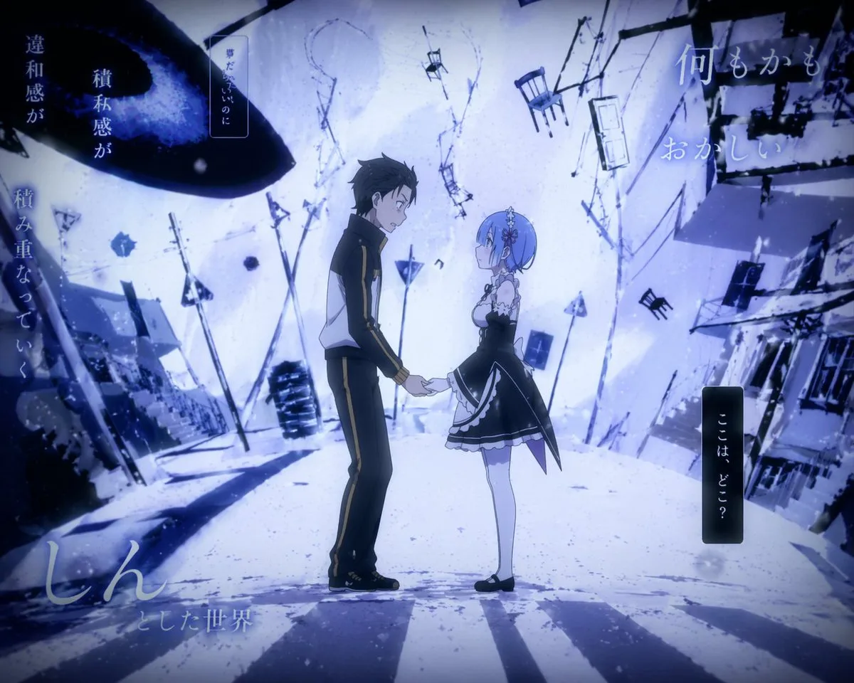 Hình minh họa anime cặp đôi siêu thực lồng ghép chữ