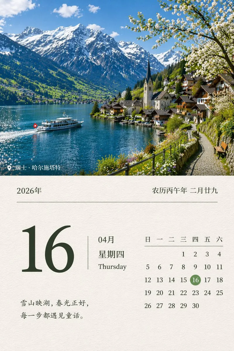 Thiết kế lịch phong cảnh