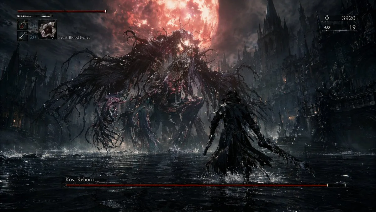 Ảnh chụp màn hình trận đấu Boss RPG kỳ ảo đen tối