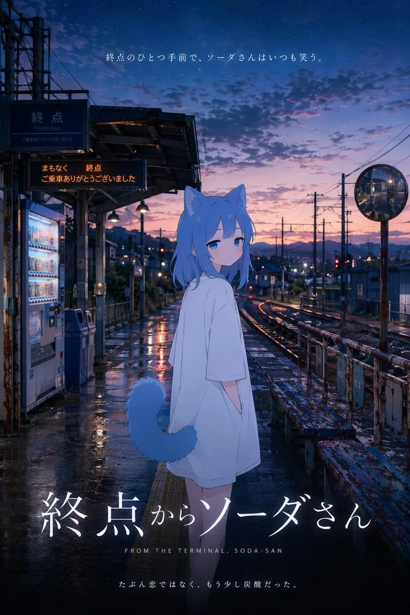 Poster phim anime điện ảnh tại ga xe lửa