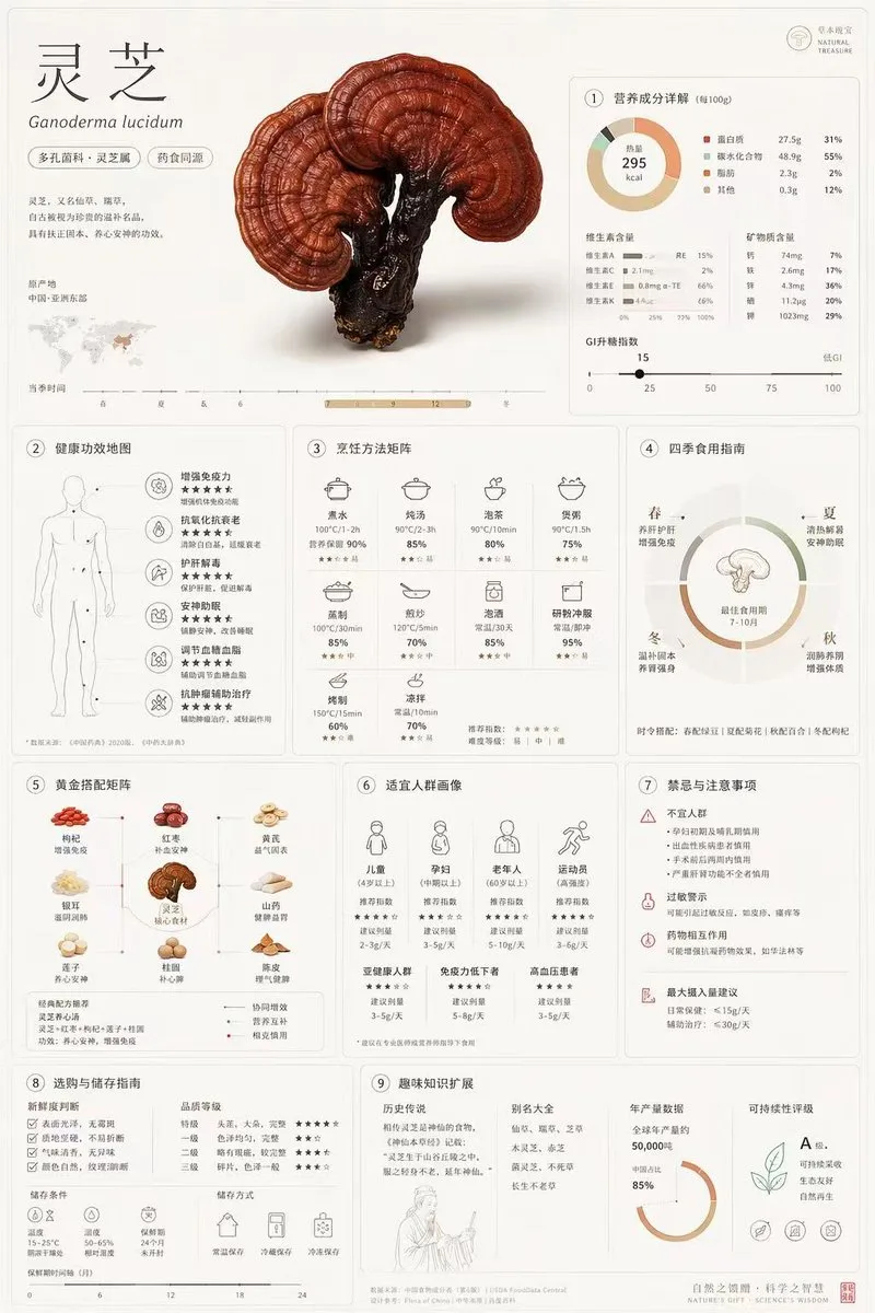 Infographic thực vật và dinh dưỡng toàn diện