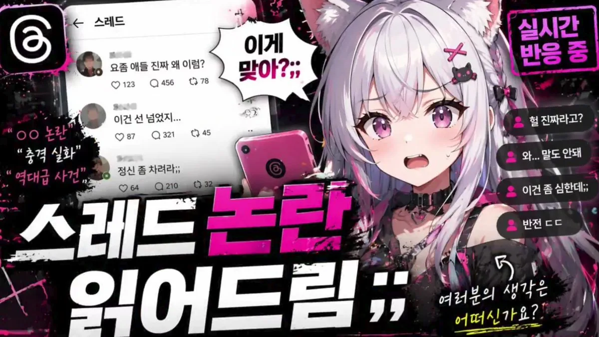 Ảnh thumbnail YouTube VTuber phản ứng phong cách anime
