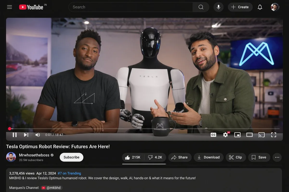 Mockup giao diện xem video YouTube trên máy tính