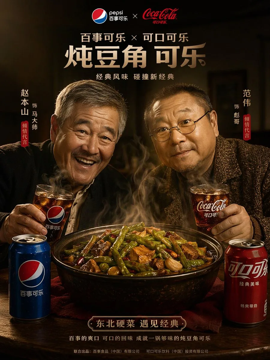 Poster điện ảnh quảng cáo kết hợp ẩm thực và đồ uống