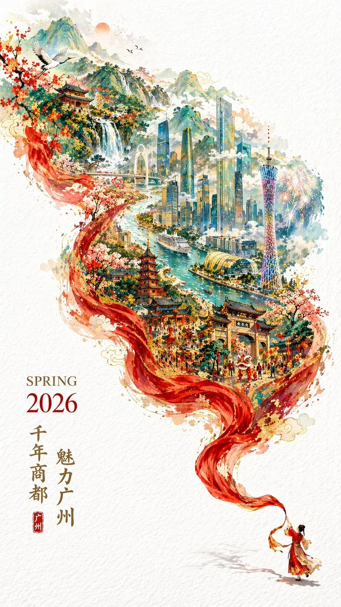 Poster quảng bá thành phố Quảng Châu