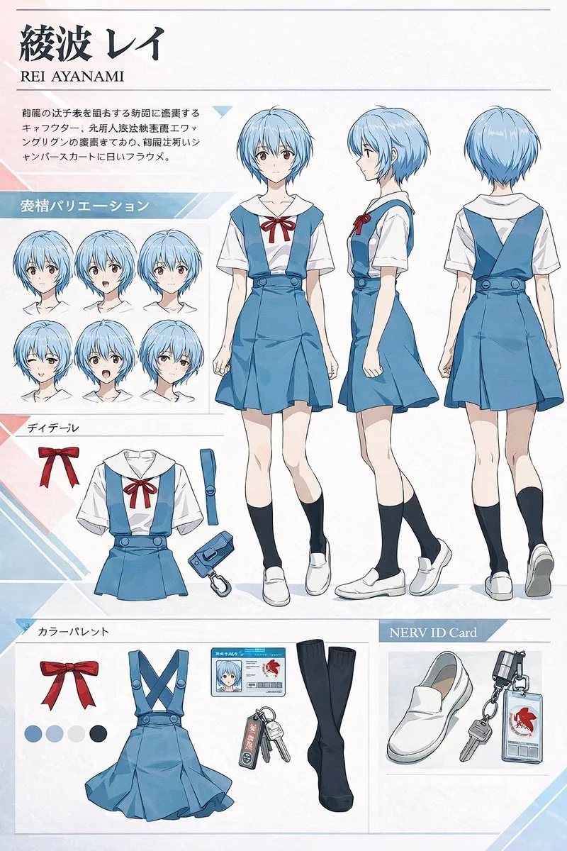 Bảng thiết kế nhân vật anime
