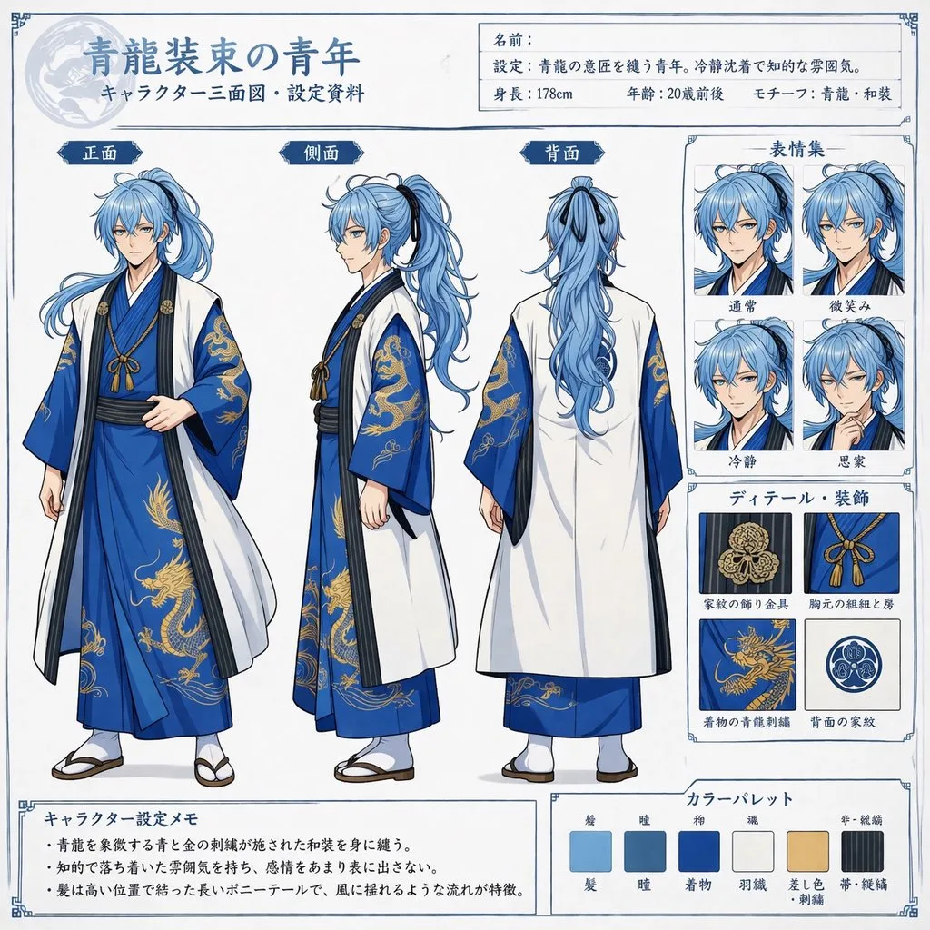 Bảng thiết kế nhân vật anime