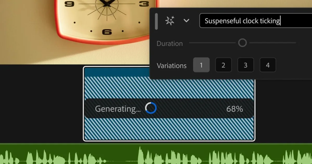 adobe tich hop ai tao video va am thanh truc tiep vao timeline premiere pro