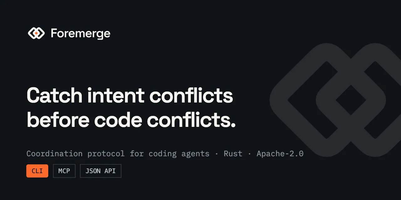 foremerge giao thuc ma nguon mo phat hien xung dot y dinh giua cac coding agent