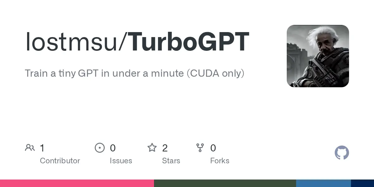 turbogpt huan luyen transformer 22kb chi trong 13 giay tren gpu