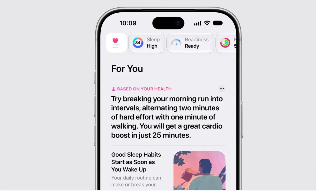 ung dung apple health tich hop ai tinh toan tuoi suc khoe va chi so phuc hoi