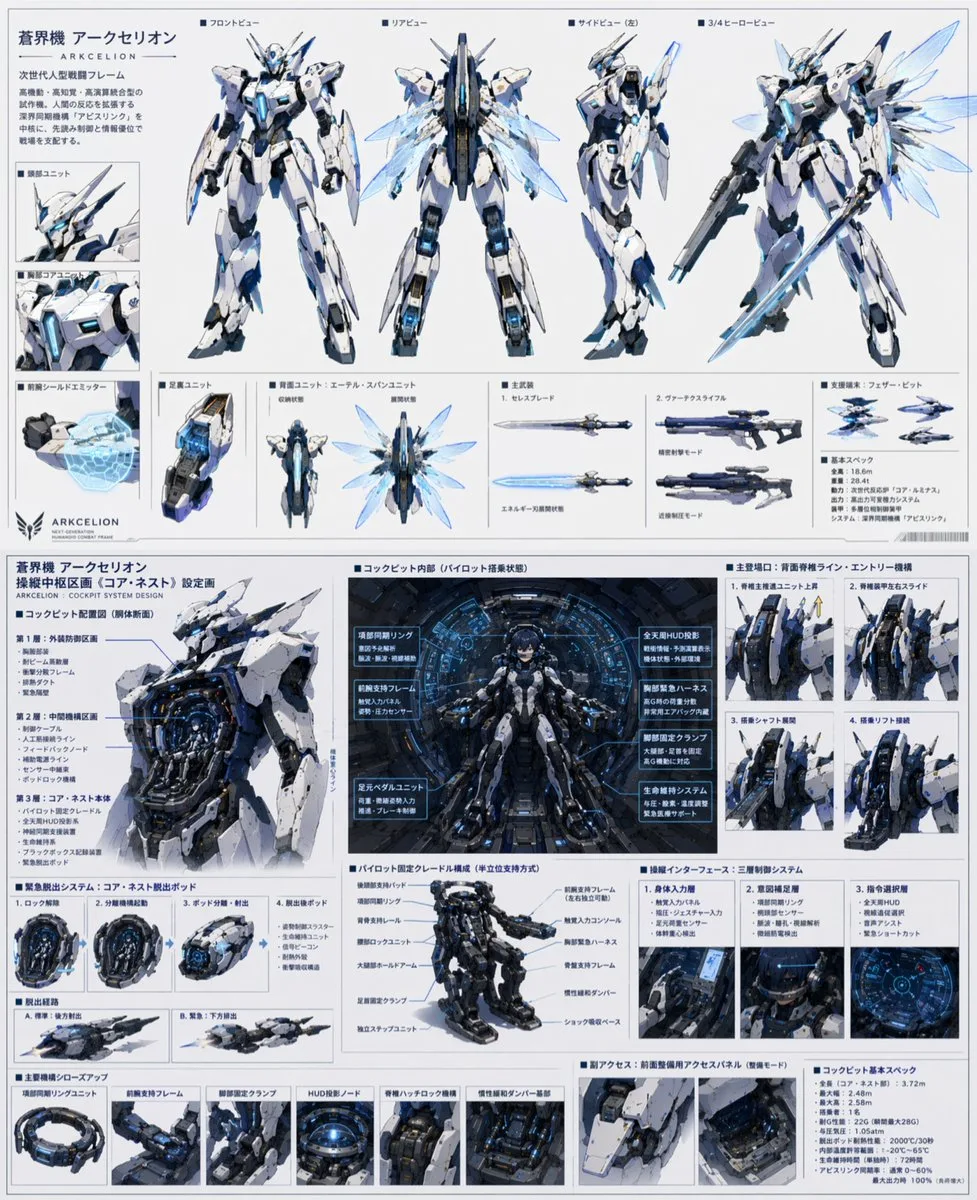 Thiết kế mecha cho nhân vật chính