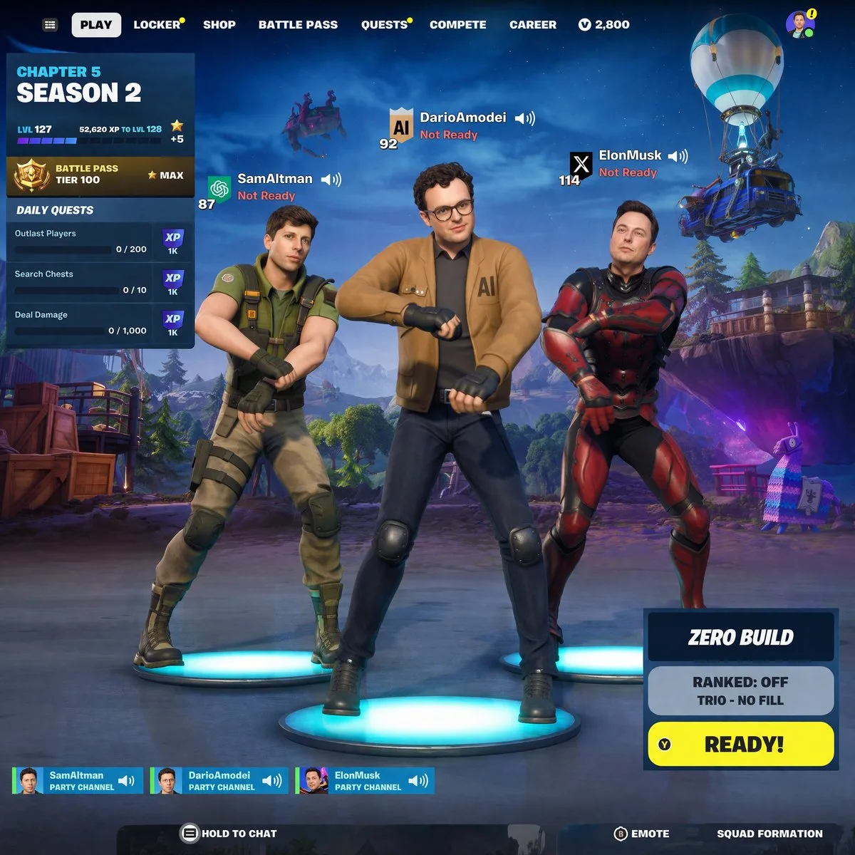 Sảnh chờ Battle Royale của các CEO công nghệ