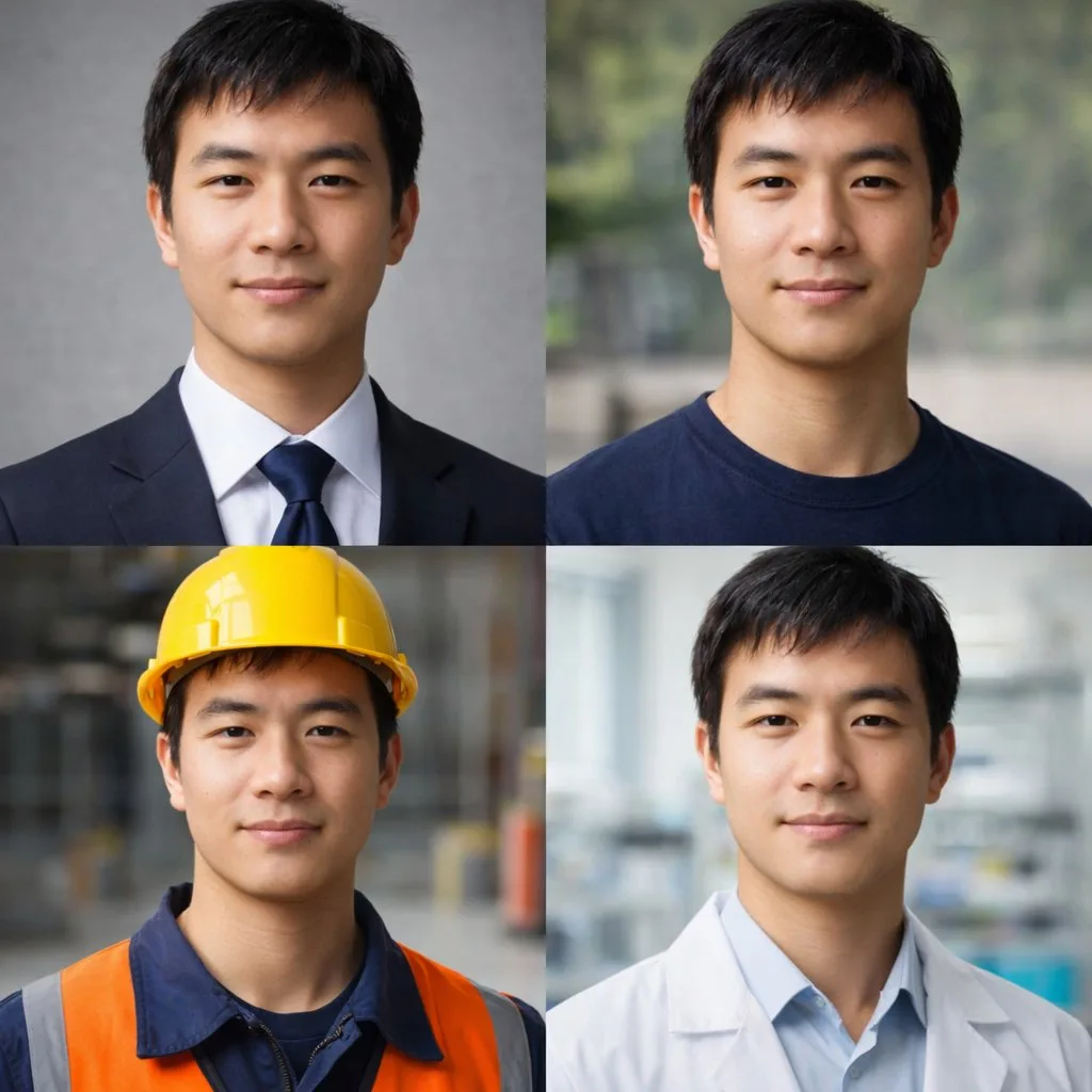 Lưới 4 Ảnh Chân Dung Nghề Nghiệp