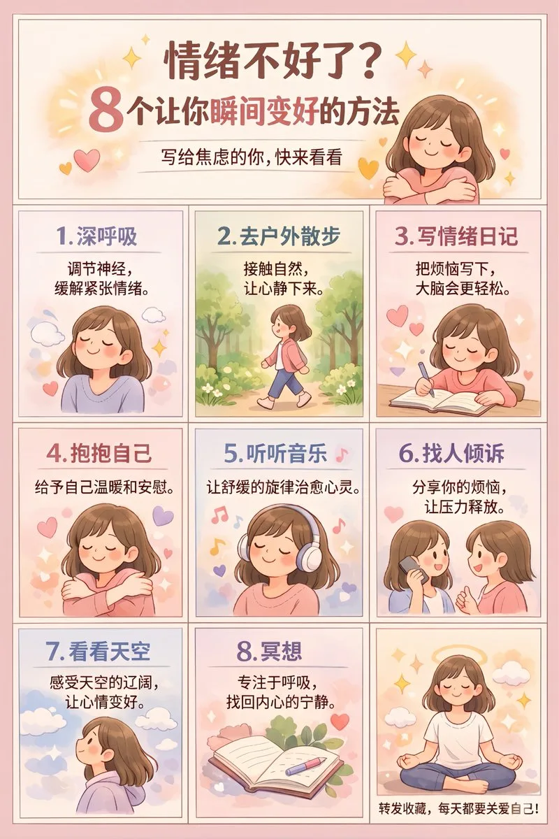 Poster infographic 9 ô chăm sóc bản thân