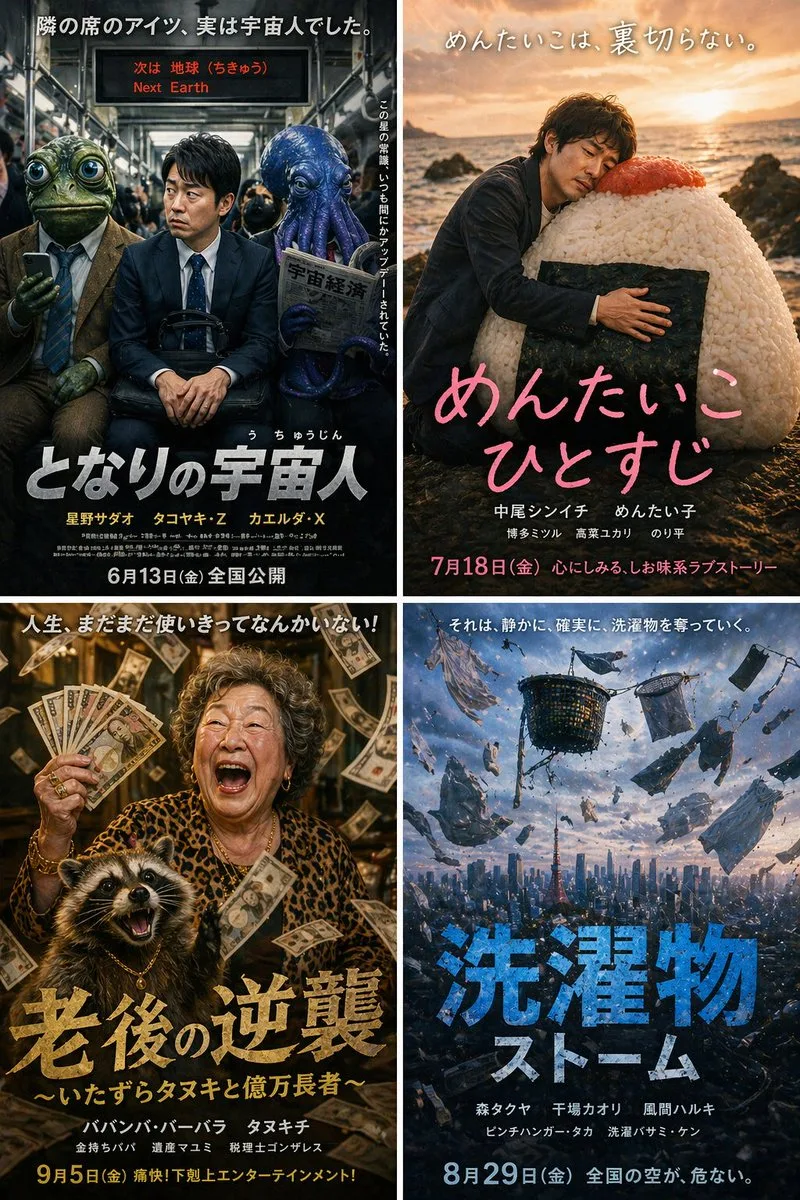 Lưới 4 poster phim chế hài hước