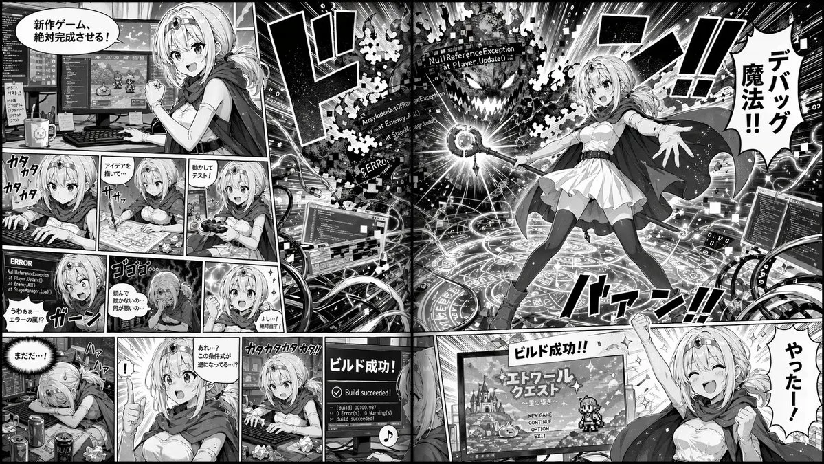 Trang đôi manga: Nhà phát triển game kỳ ảo