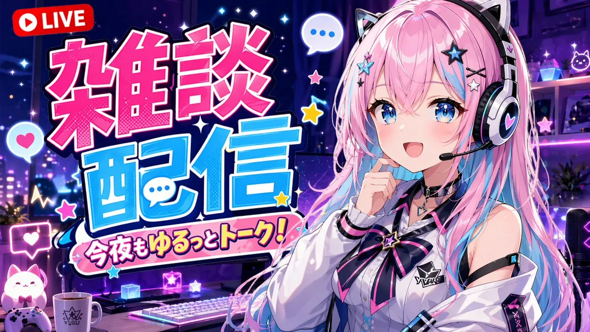 Ảnh thu nhỏ livestream VTuber phong cách anime