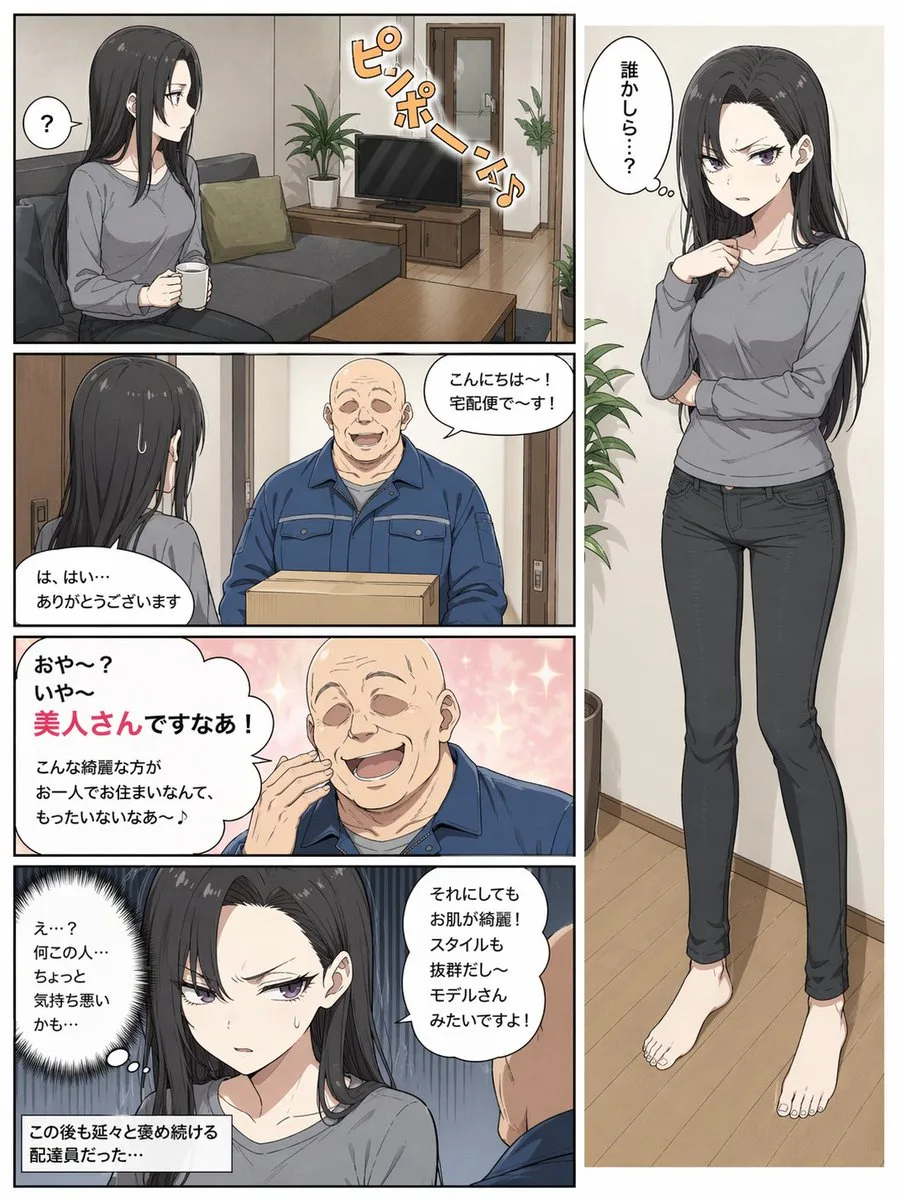Trang manga 5 ô: Người giao hàng kỳ quặc