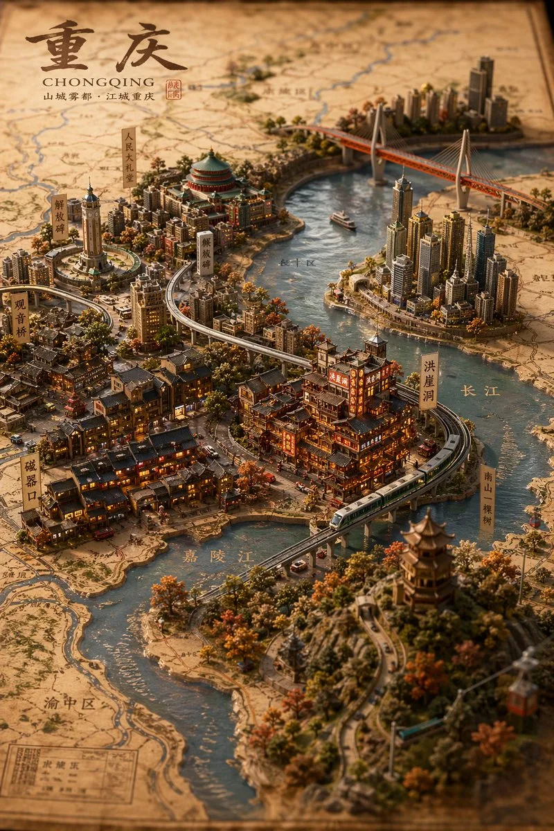 Bản đồ sa bàn 3D thu nhỏ thành phố