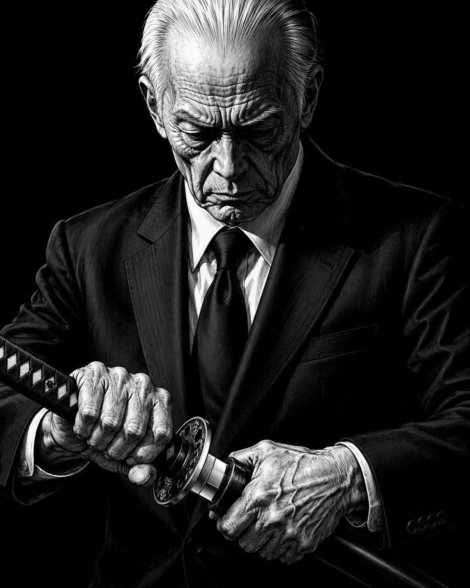 Lão Yakuza Rút Kiếm Katana