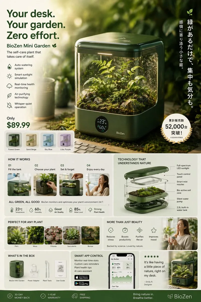 Quảng cáo sản phẩm tương lai phong cách Nhật Bản