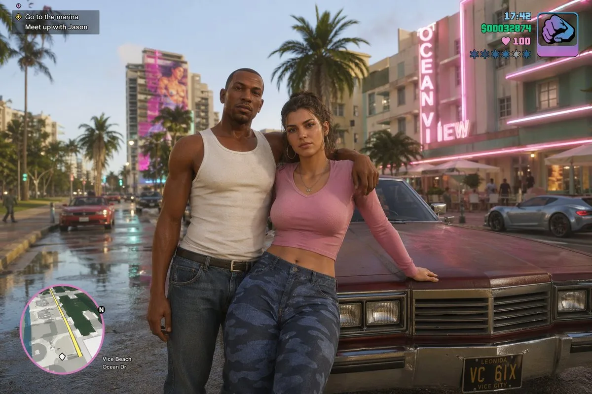 Màn kết hợp CJ và Lucia trong GTA 6