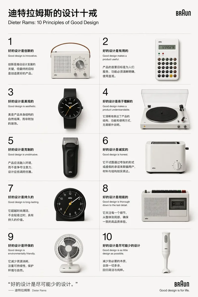 Poster nguyên tắc thiết kế Dieter Rams
