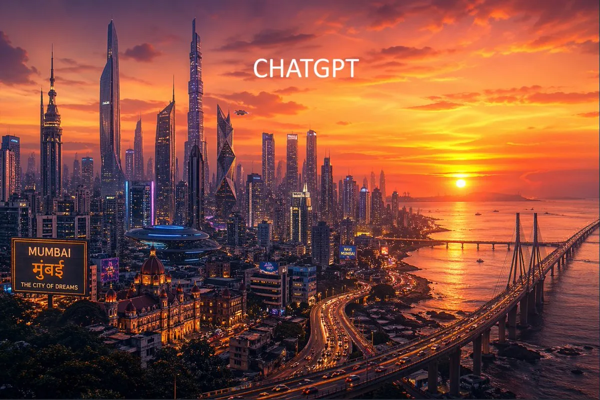 Toàn cảnh Mumbai tương lai trong ánh hoàng hôn