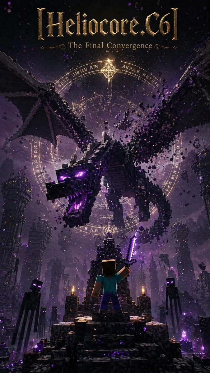Poster kỳ ảo Rồng Ender Minecraft