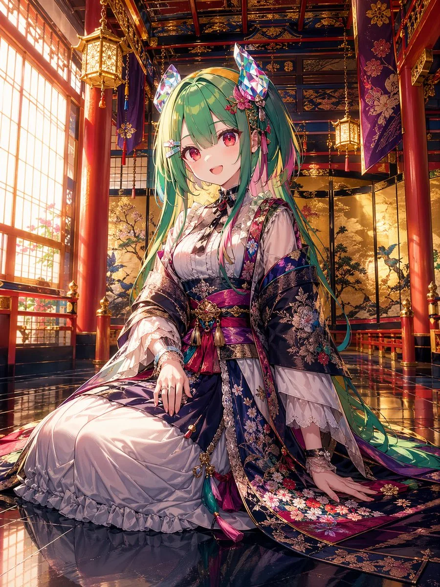 Công chúa vu nữ anime trong cung điện