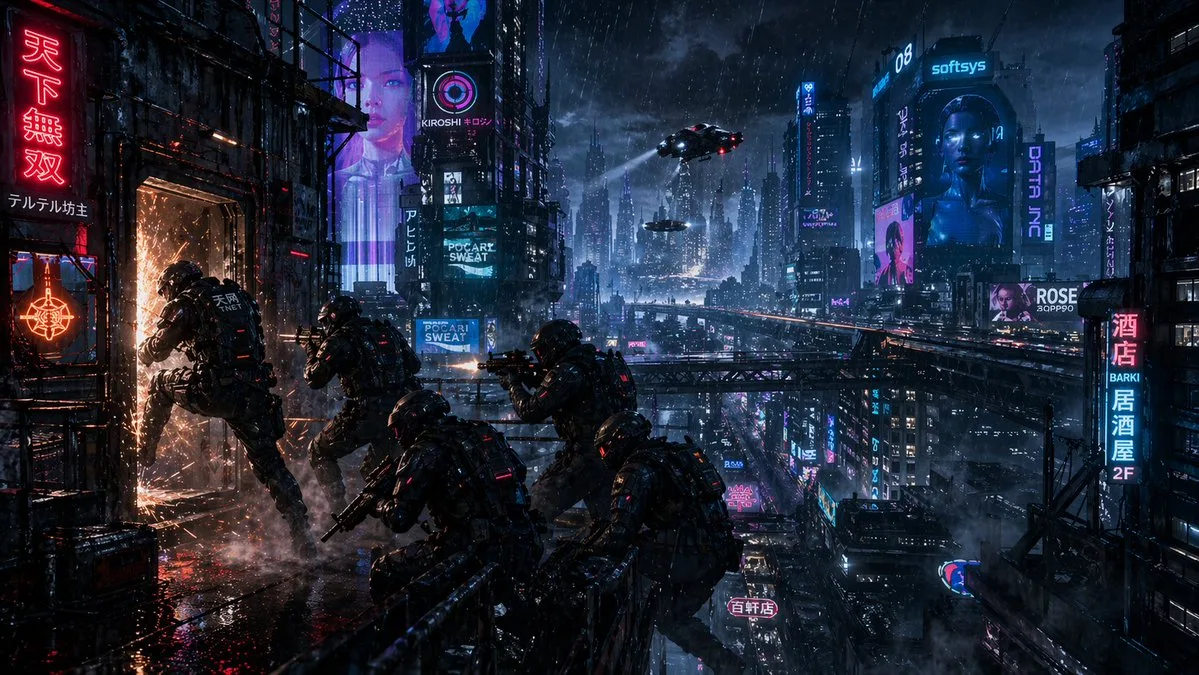 Cuộc Đột Kích Tầng Thượng Cyberpunk