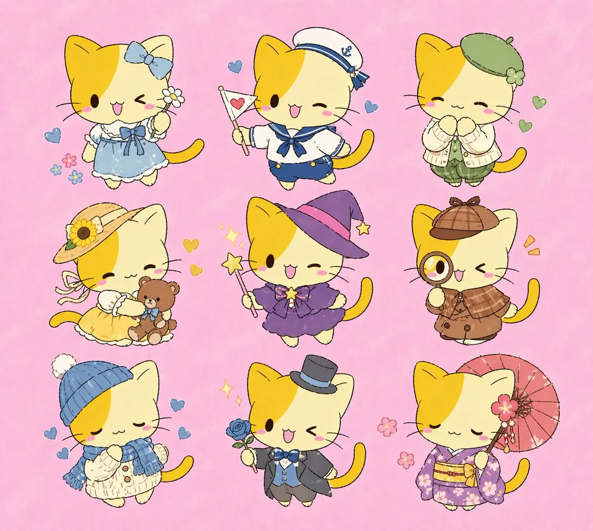 9 biến thể trang phục mèo chibi