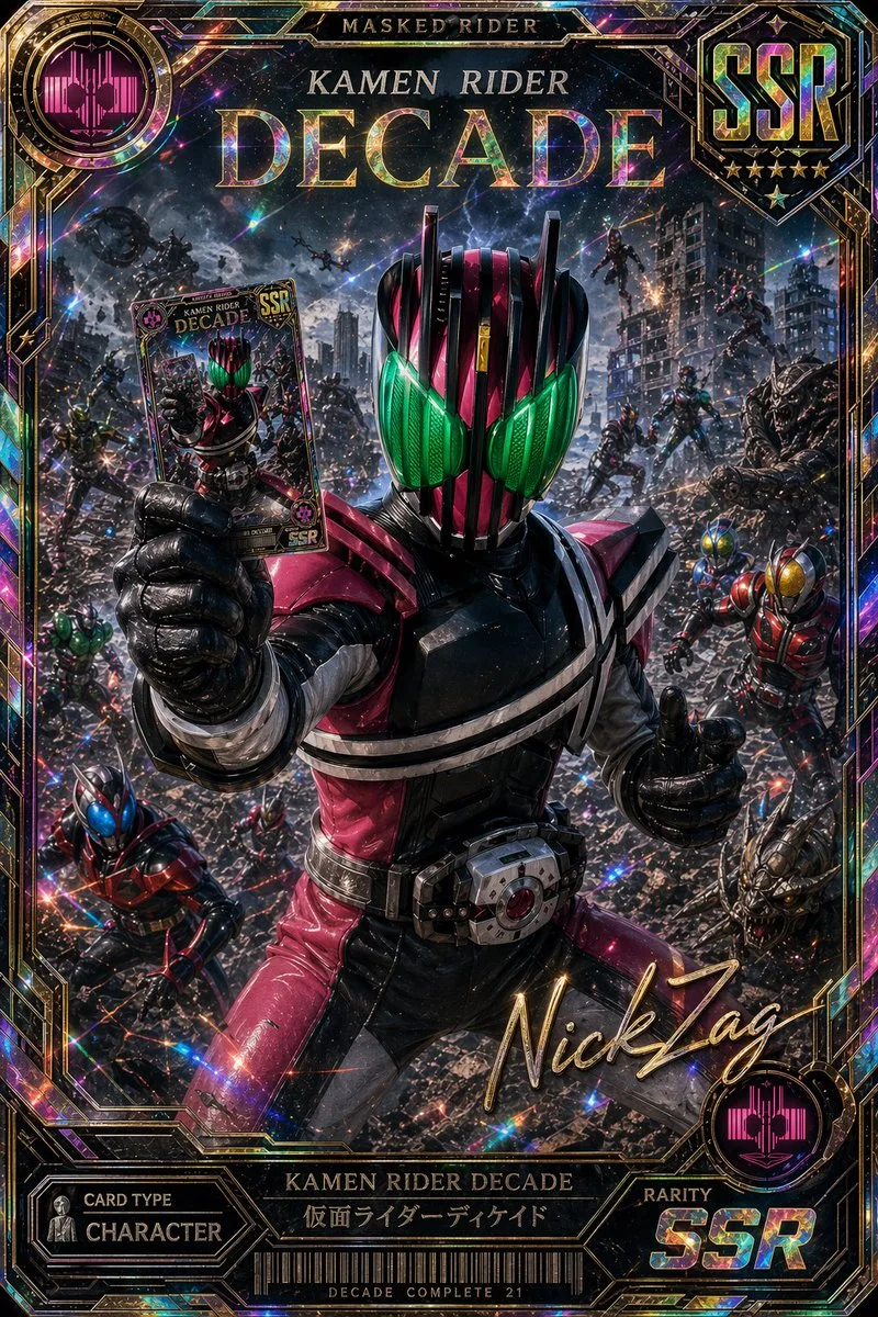 Thẻ bài SSR Hologram Kamen Rider Decade