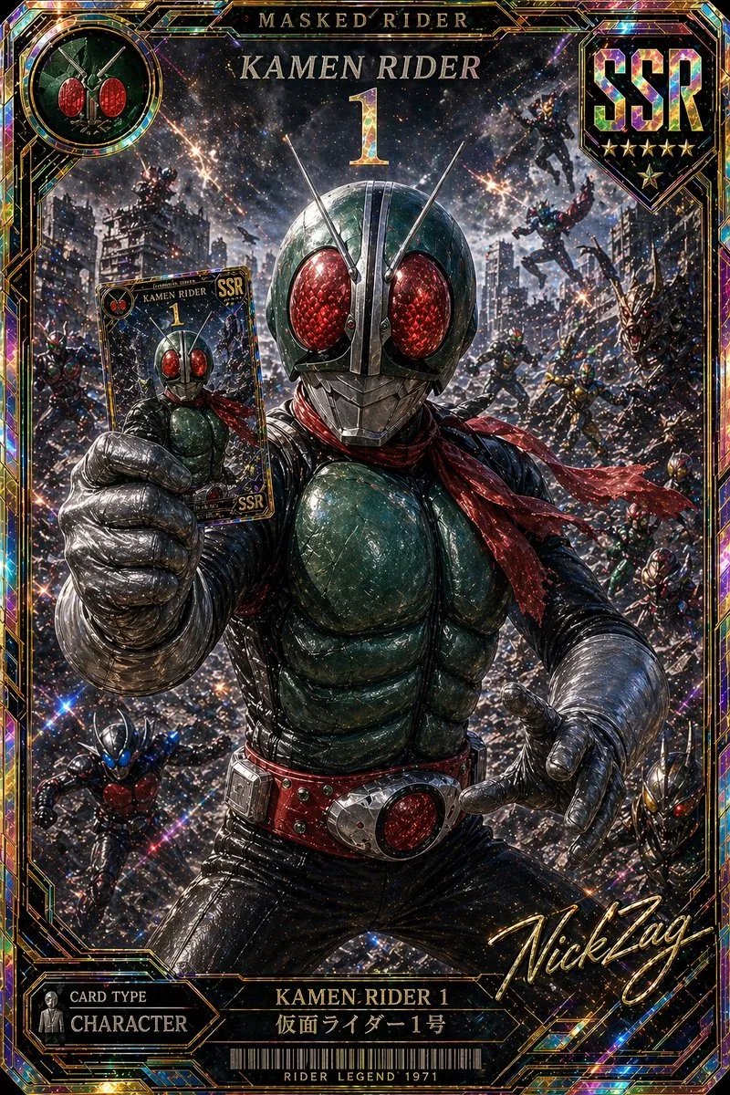 Thẻ bài Hologram SSR Kamen Rider