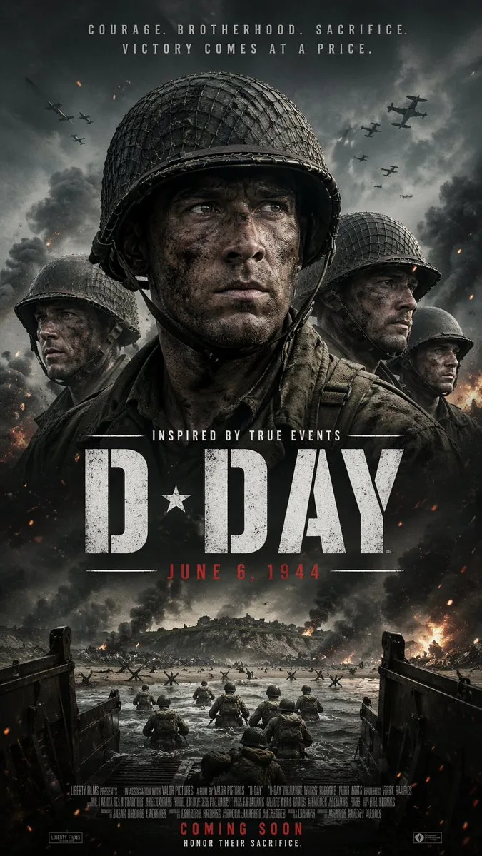 Poster điện ảnh Thế chiến II – Ngày D-Day