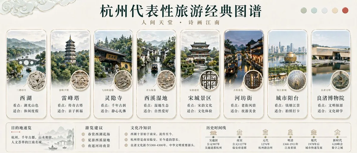 Poster infographic du lịch Hàng Châu