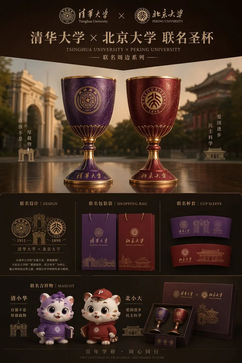 Poster bộ quà tặng đồng thương hiệu đại học cao cấp