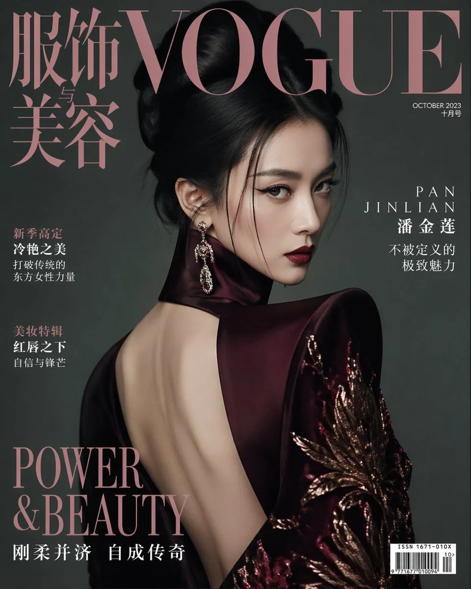 Bìa tạp chí Vogue Trung Quốc thời trang kiêu kỳ