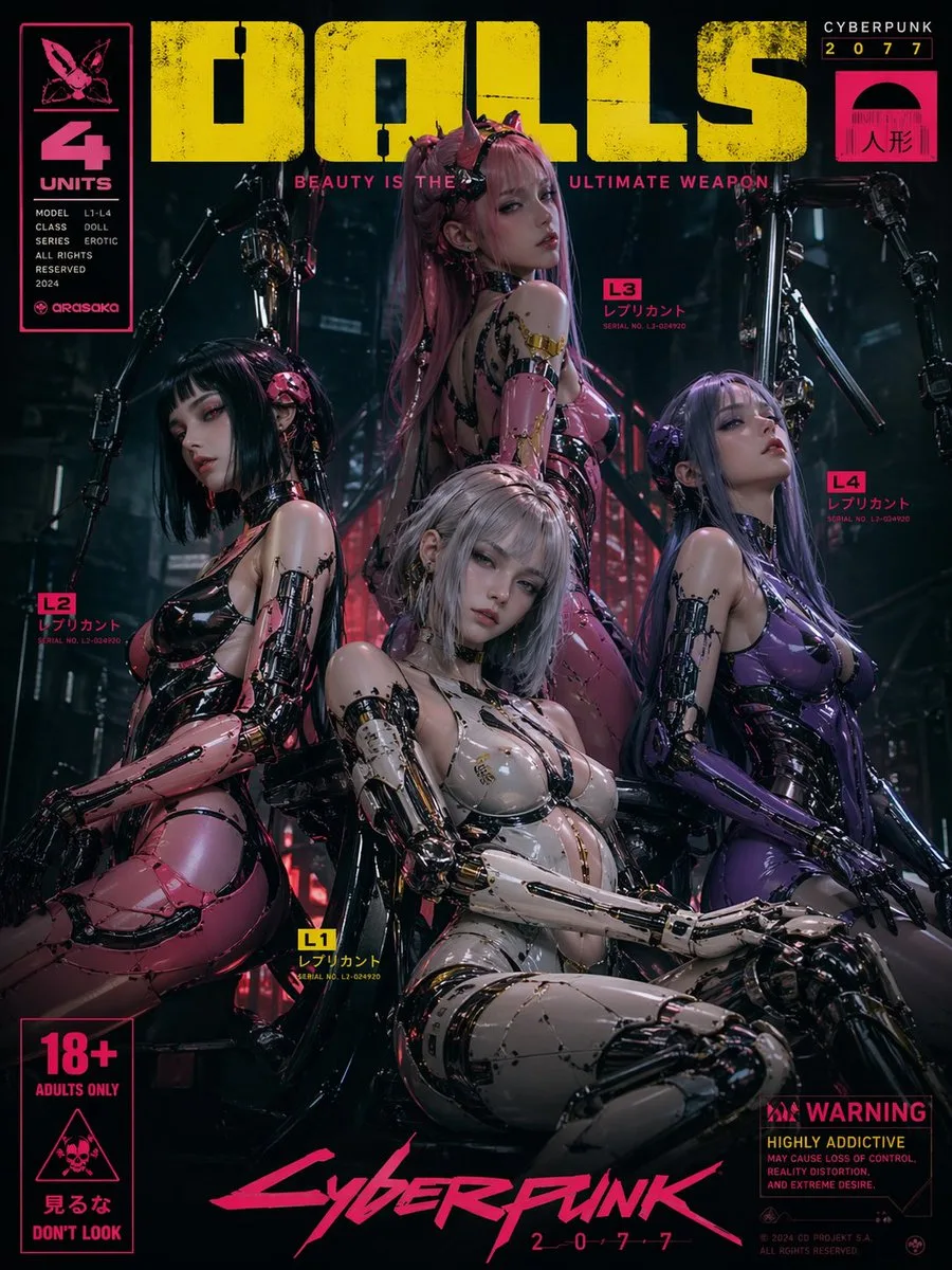 Poster con rối Cyberpunk 2077