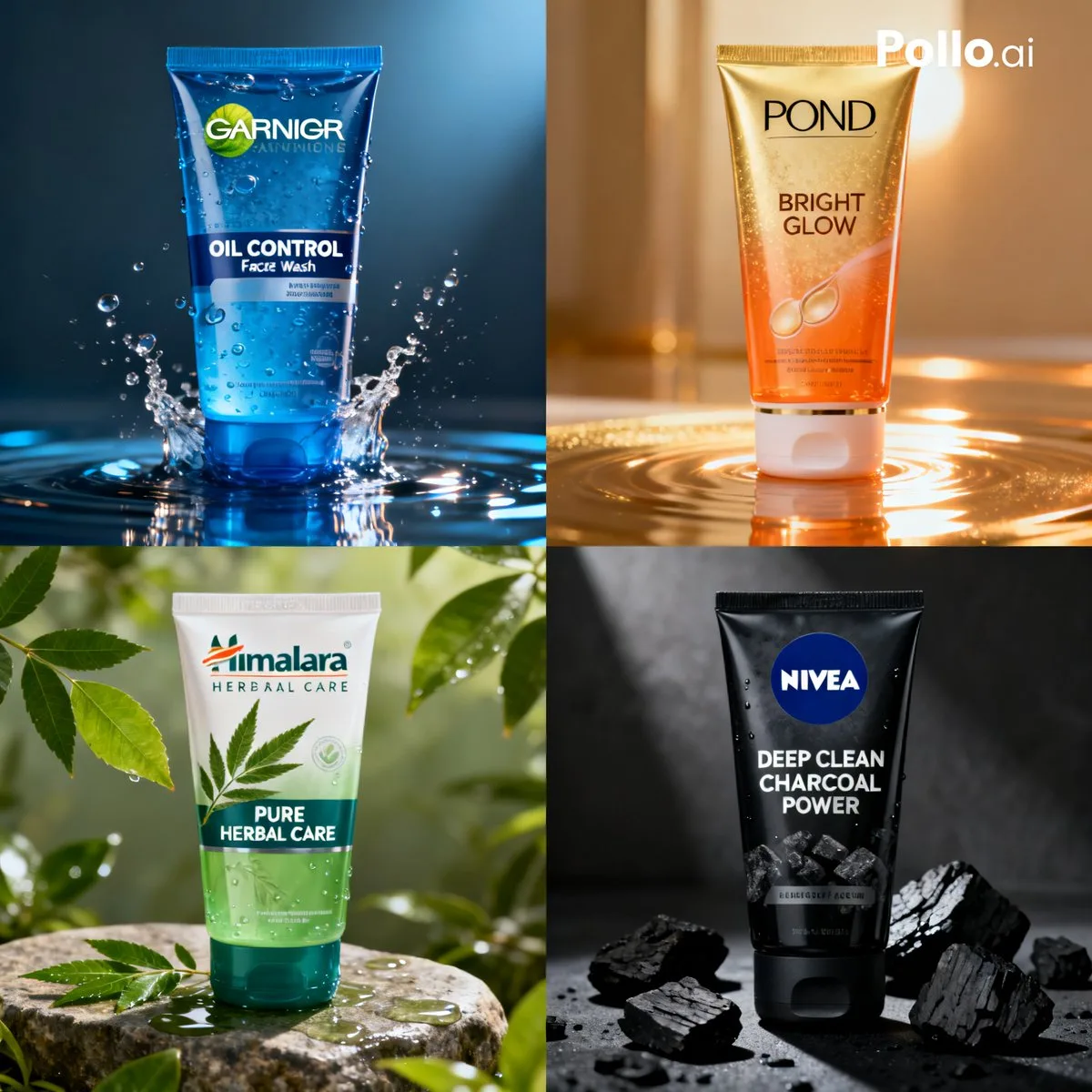 Lưới ảnh quảng cáo sữa rửa mặt 4 ô
